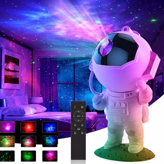 Astronaut Projector Galaxy Starry Sky Night Light Nebula Space LED Lamp W-Remote